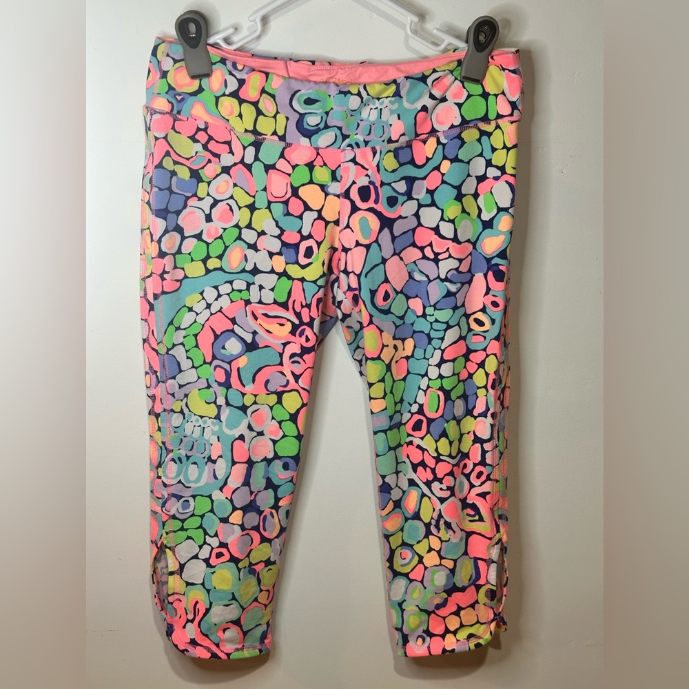 Lilly Pulitzer Neon Abstract Print Leggings - Pink, Green, Blue